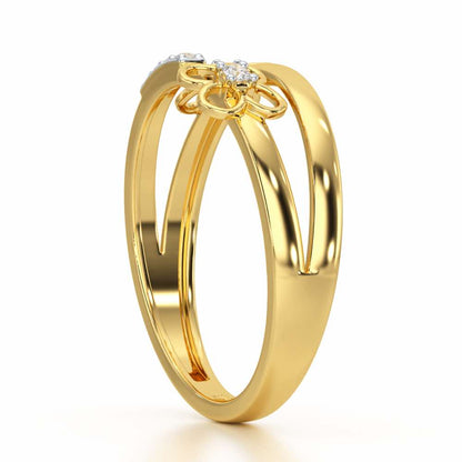 Spring Bliss Silver Ring - Yellow Gold - Image 4