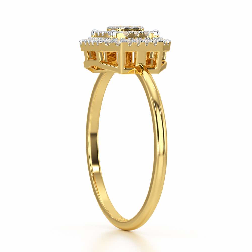 Syrina Glow Silver Ring - Yellow Gold - Image 4