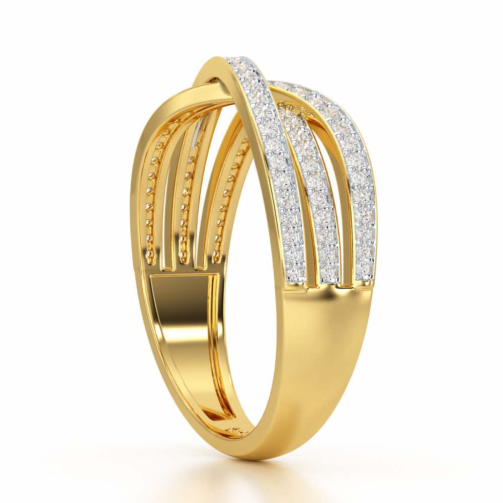 Supreme Helix Silver Ring - Yellow Gold - Image 4