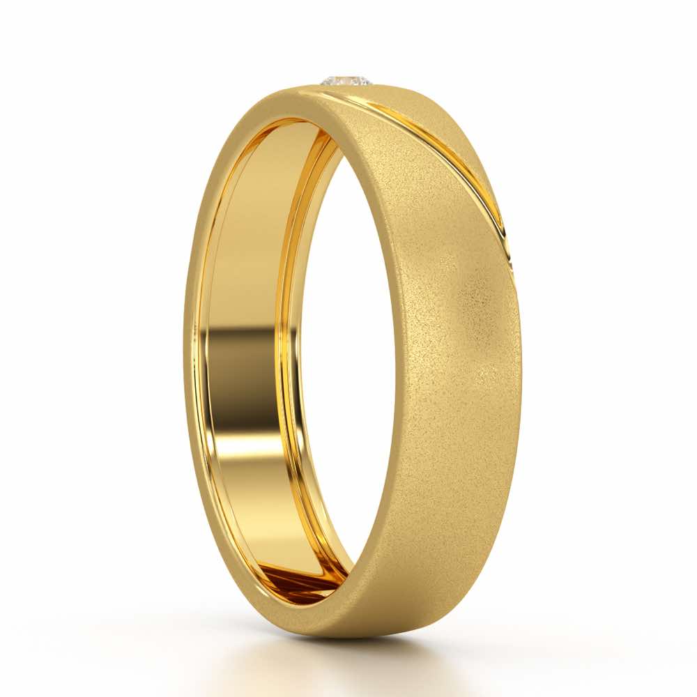 Fiora Glow Silver ring For Men - Yellow Gold - Image 4
