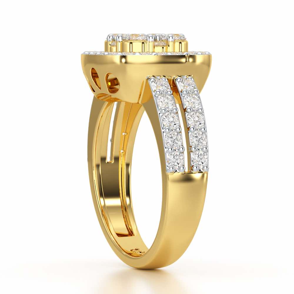 Divine Ilana Silver Ring - Yellow Gold - Image 3
