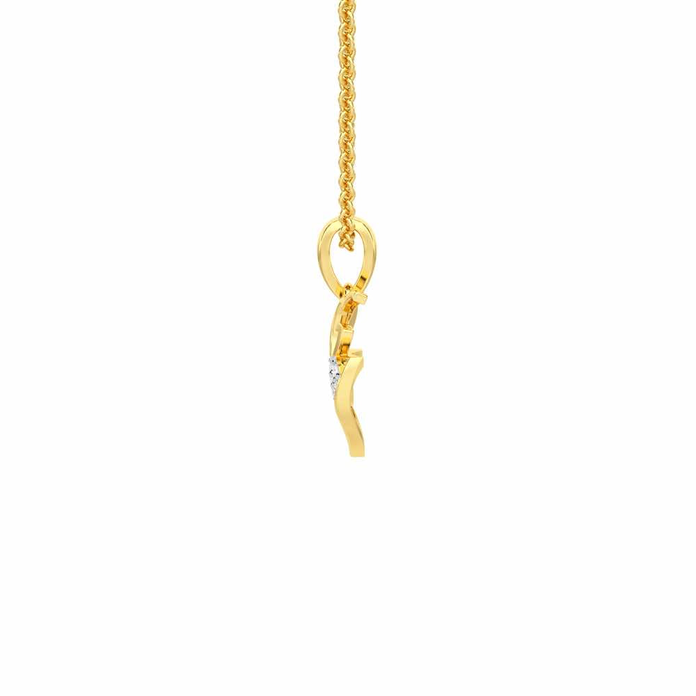 Onkar Aura Silver Pendant - Yellow Gold - Image 4