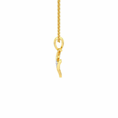 Onkar Aura Silver Pendant - Yellow Gold - Image 4