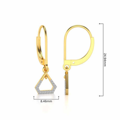 Prismatic Earrings Drops - Yellow Gold - Image 4
