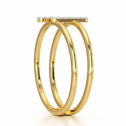 Just Meeting Silver Ring - Yellow Gold - Image 4