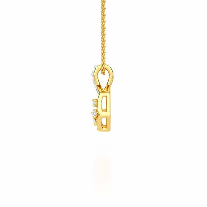 Silver Dawn Silver Pendant - Yellow Gold - Image 4