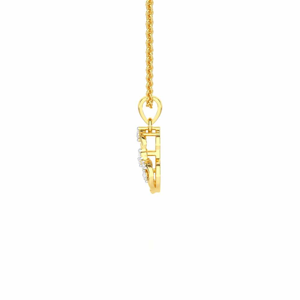 Whisper of Light Silver Pendant - Yellow Gold - Image 4