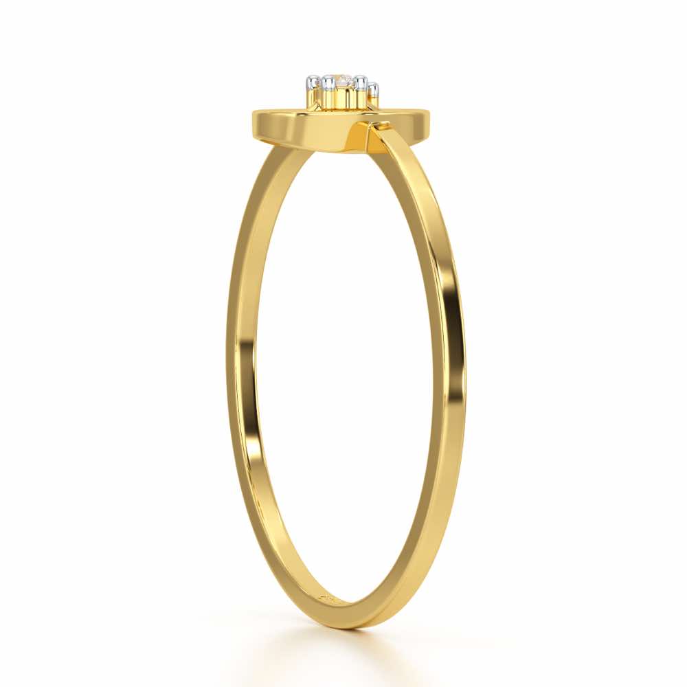 Twin Shine Silver Ring - Yellow Gold - Image 4