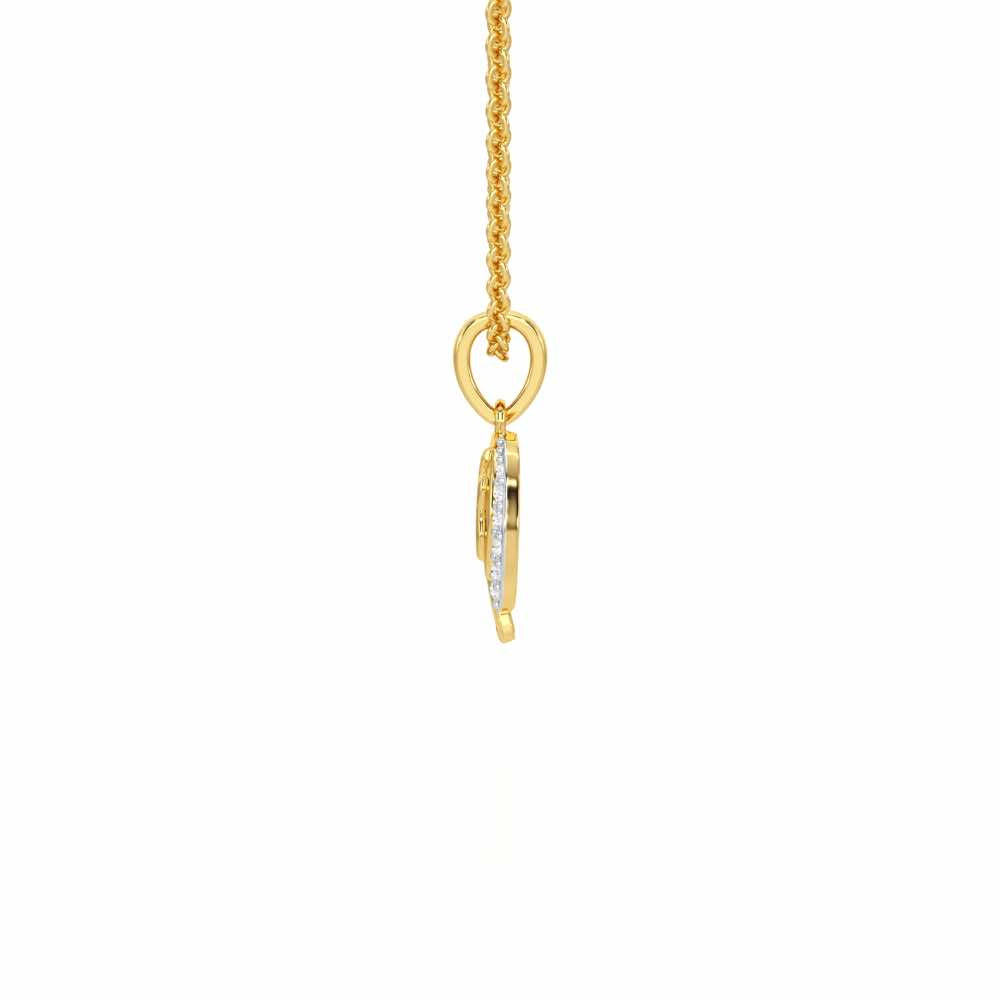 Onkar Grace Silver Pendant - Yellow Gold - Image 4