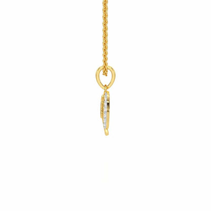 Onkar Grace Silver Pendant - Yellow Gold - Image 4