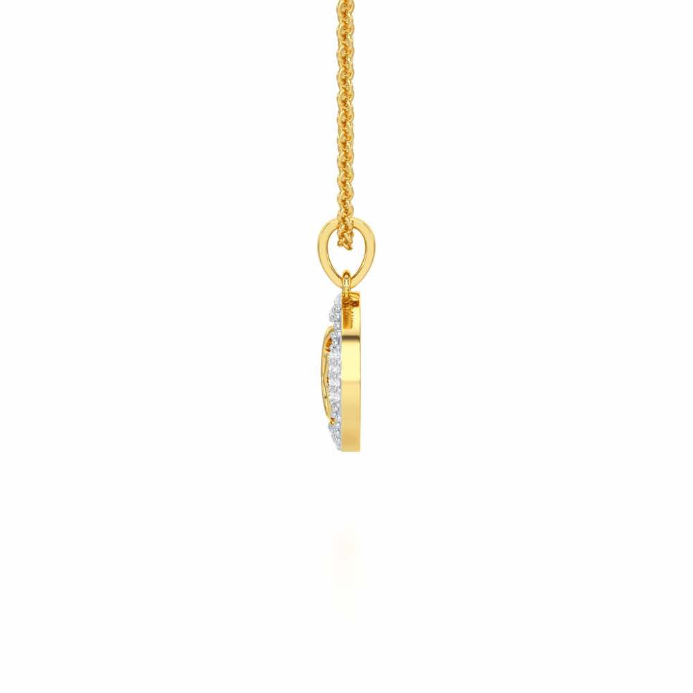 Ek Onkar Divine Silver Pendant - Yellow Gold - Image 4