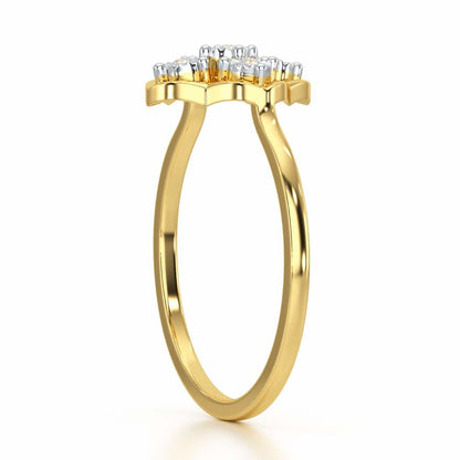 Glowy Terrain Silver Ring - Yellow Gold - Image 4