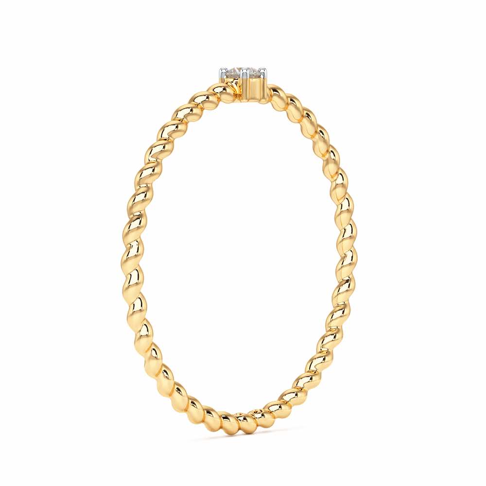 Glow Muse Women Silver Ring - Yellow Gold - Image 4