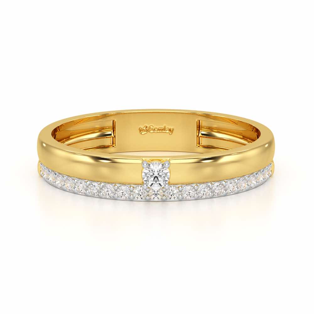 The Bliss Hint Silver Ring - Yellow Gold - Image 5