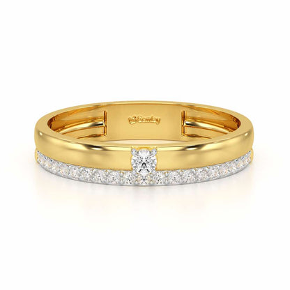 The Bliss Hint Silver Ring - Yellow Gold - Image 5