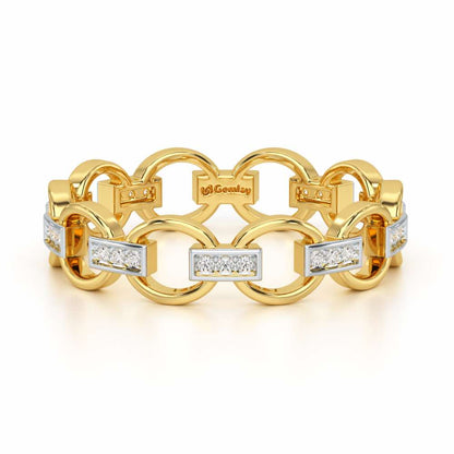 Bound Glow Silver Ring - Yellow Gold - Image 5