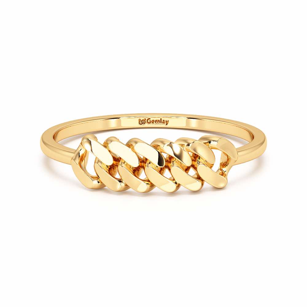 Moonlit Chain Women Ring - Yellow Gold - Image 5