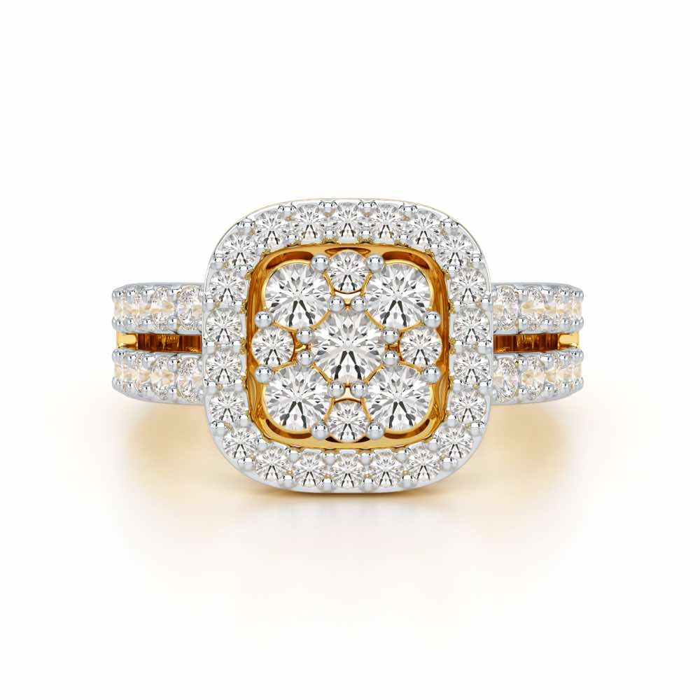 Divine Ilana Silver Ring - Yellow Gold - Image 4