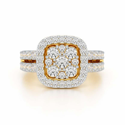 Divine Ilana Silver Ring - Yellow Gold - Image 4