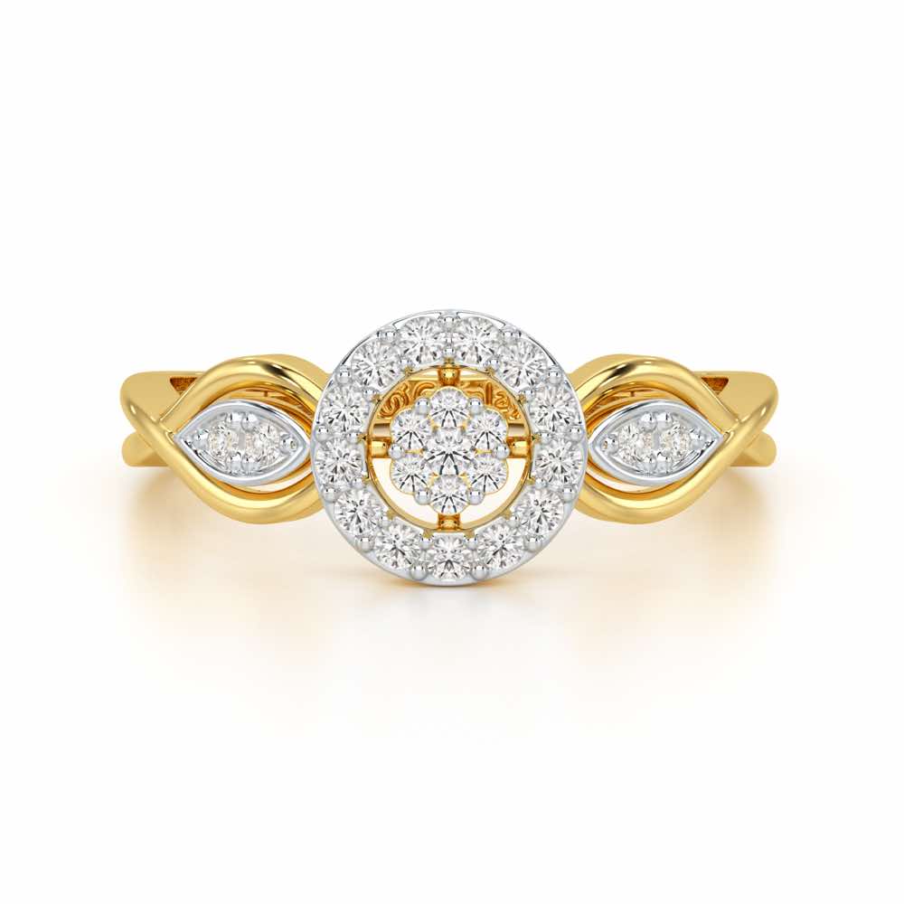 Luminis Attraction Silver Ring - Yellow Gold - Image 5