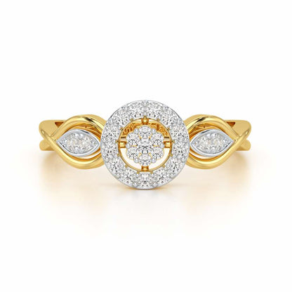 Luminis Attraction Silver Ring - Yellow Gold - Image 5