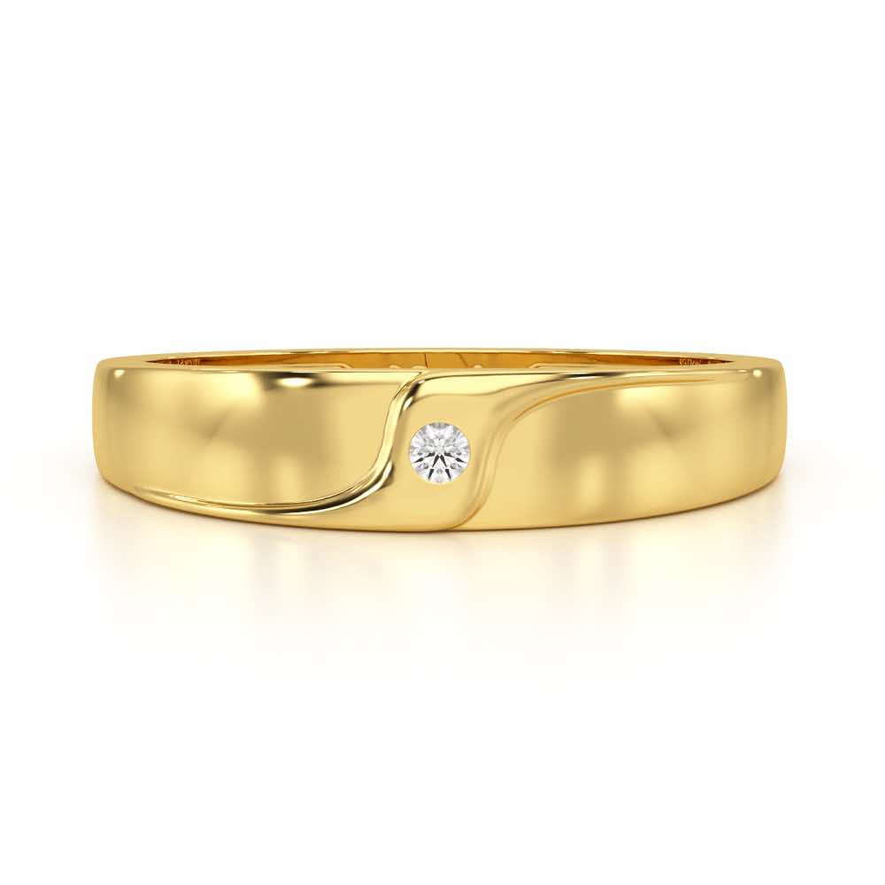 Noctura Silver Ring For Men - Yellow Gold - Image 5