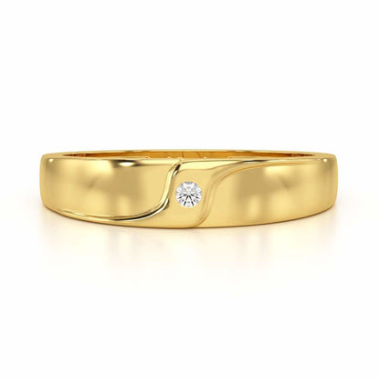 Noctura Silver Ring For Men - Yellow Gold - Image 5
