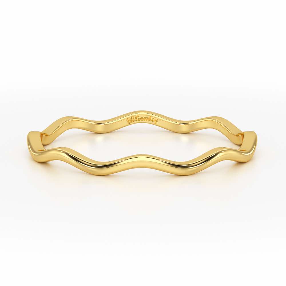 Helix Sheen Silver Ring - Yellow Gold - Image 5