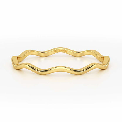 Helix Sheen Silver Ring - Yellow Gold - Image 5