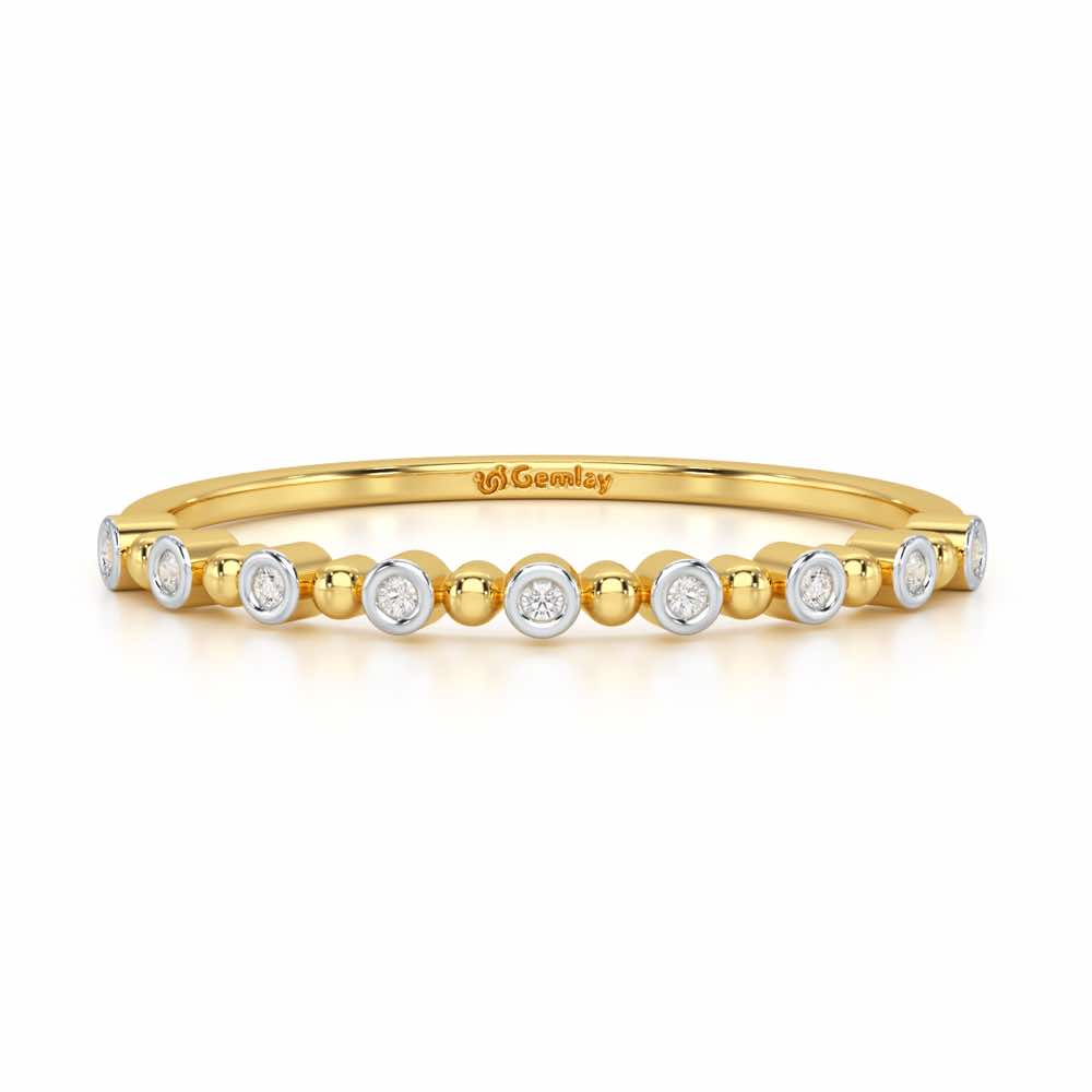 Cute Sheen Silver Ring - Yellow Gold - Image 5