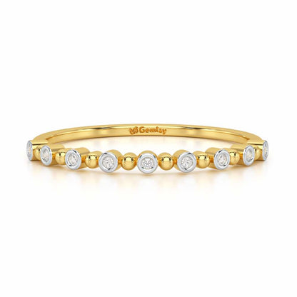 Cute Sheen Silver Ring - Yellow Gold - Image 5