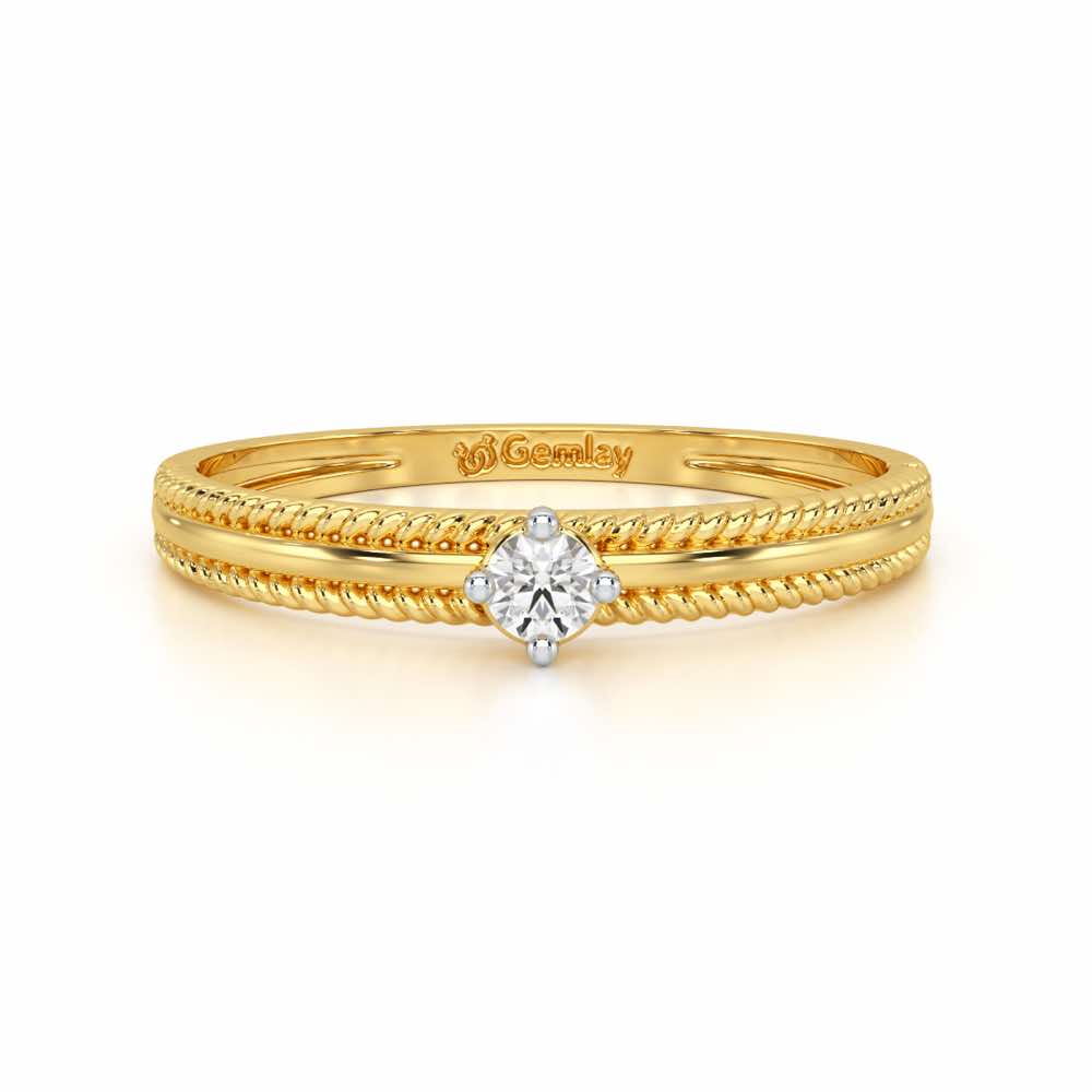Grace Queen Silver Ring - Yellow Gold - Image 5
