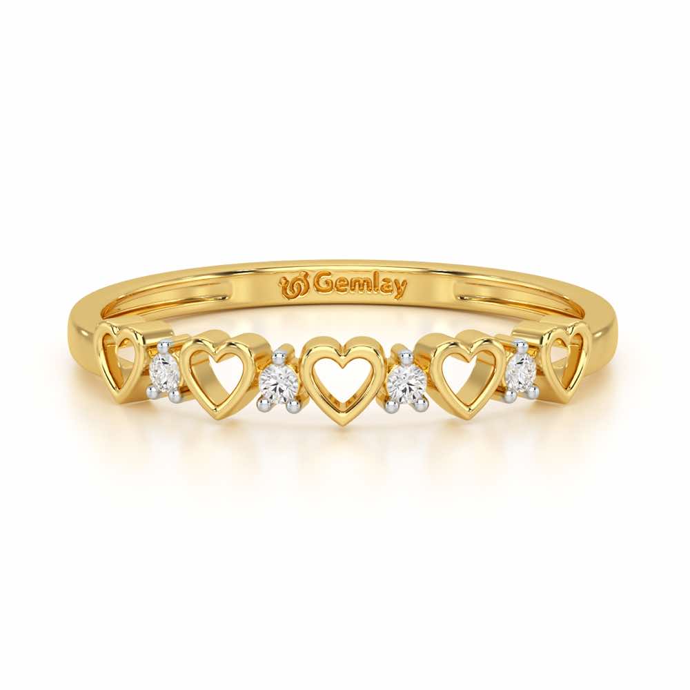 Heart Fairy Silver Ring - Yellow Gold - Image 5