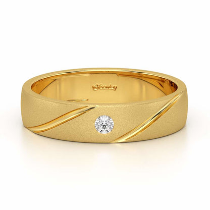 Fiora Glow Silver ring For Men - Yellow Gold - Image 5