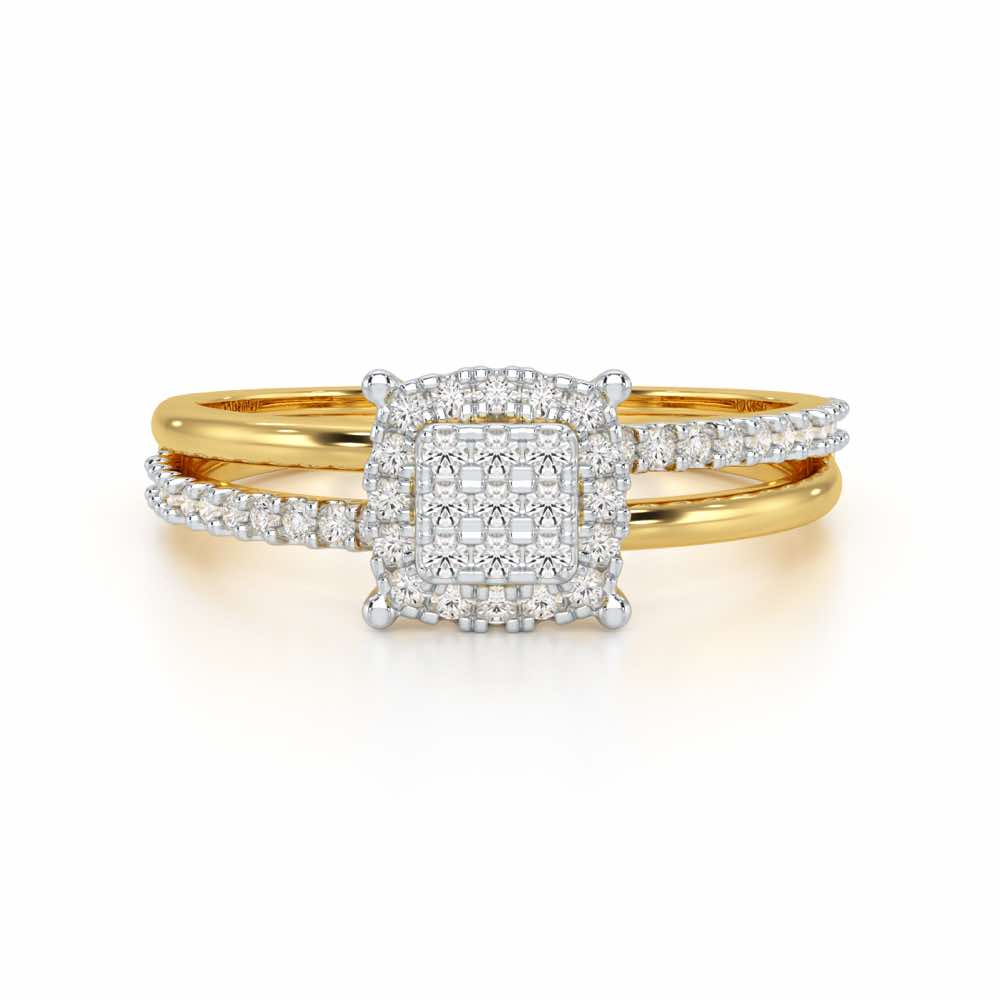 Dawn of Glow Silver Ring - Yellow Gold - Image 5