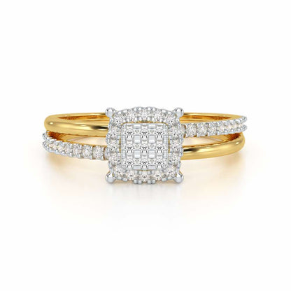 Dawn of Glow Silver Ring - Yellow Gold - Image 5
