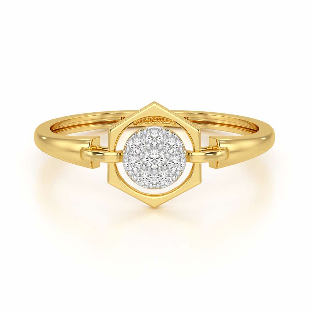 Shanya Shine Silver Ring - Yellow Gold - Image 5