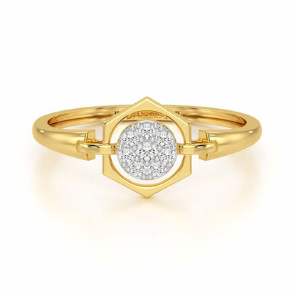Shanya Shine Silver Ring - Yellow Gold - Image 5