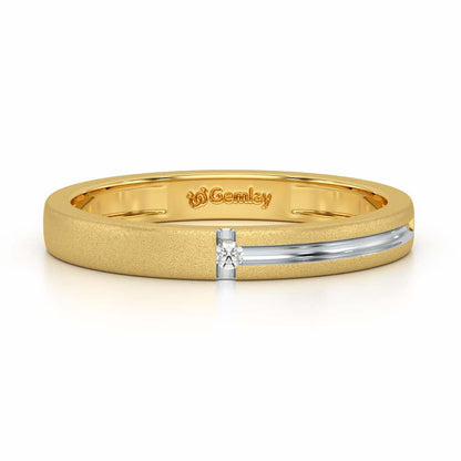 Aveline Simplicity Silver Ring - Yellow Gold - Image 5