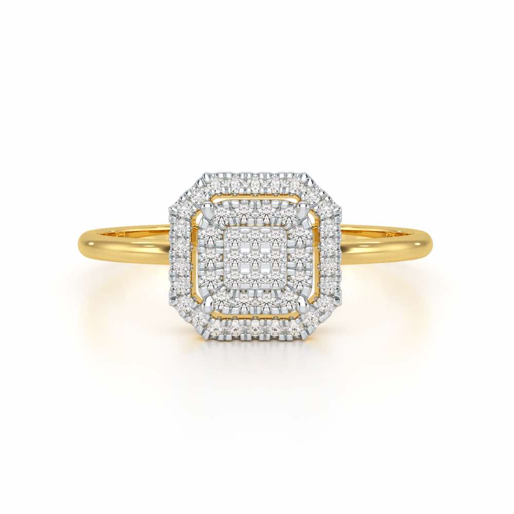 Syrina Glow Silver Ring - Yellow Gold - Image 5