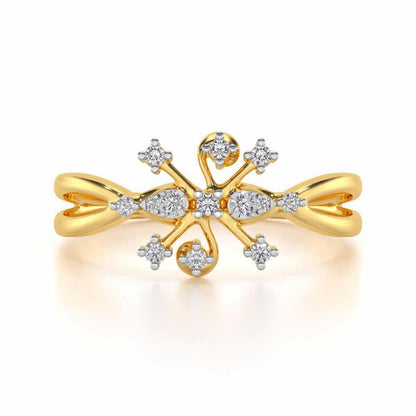 Bliss Silver Ring - Yellow Gold - Image 4