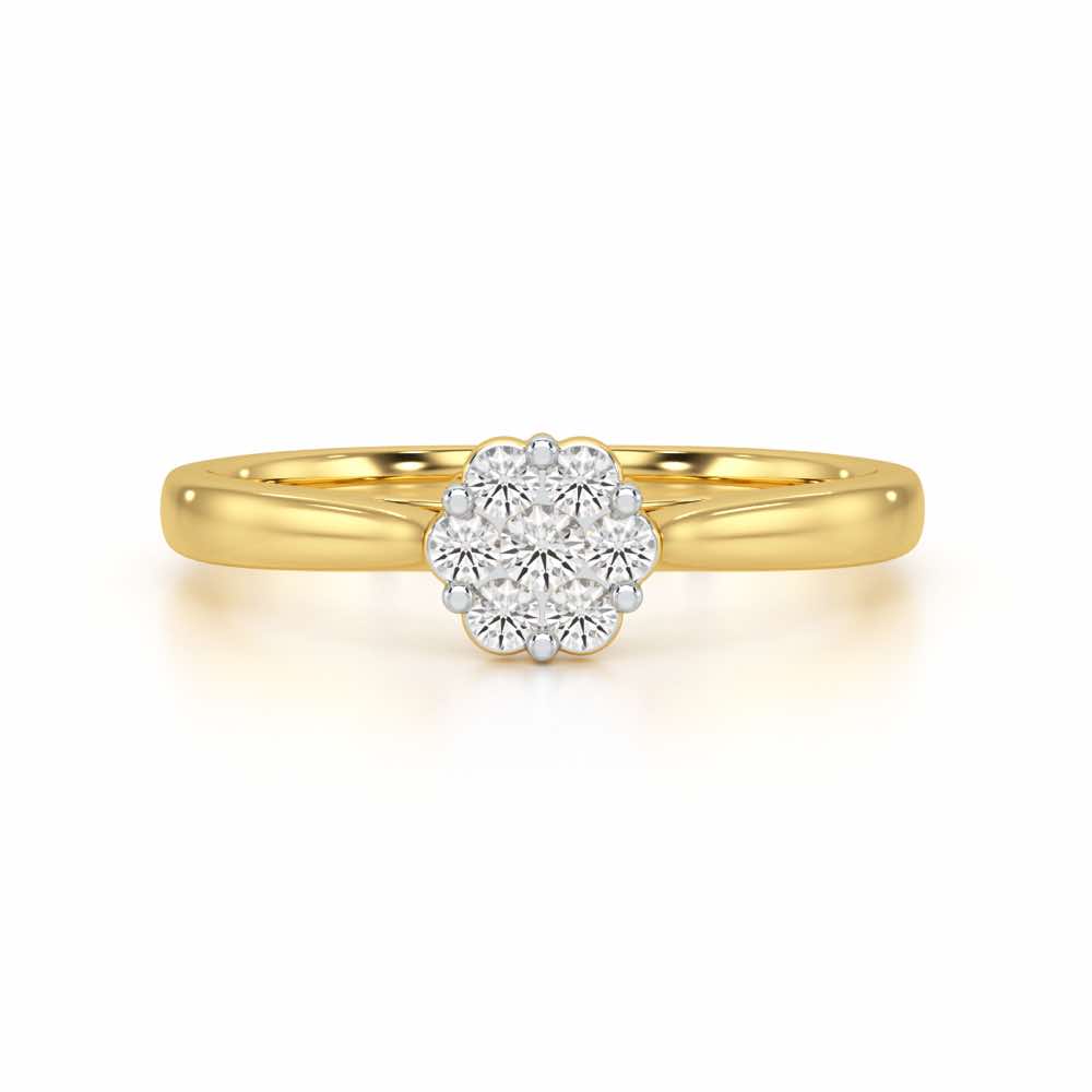 Elven Shimmer Silver Ring - Yellow Gold - Image 5