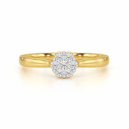 Elven Shimmer Silver Ring - Yellow Gold - Image 5