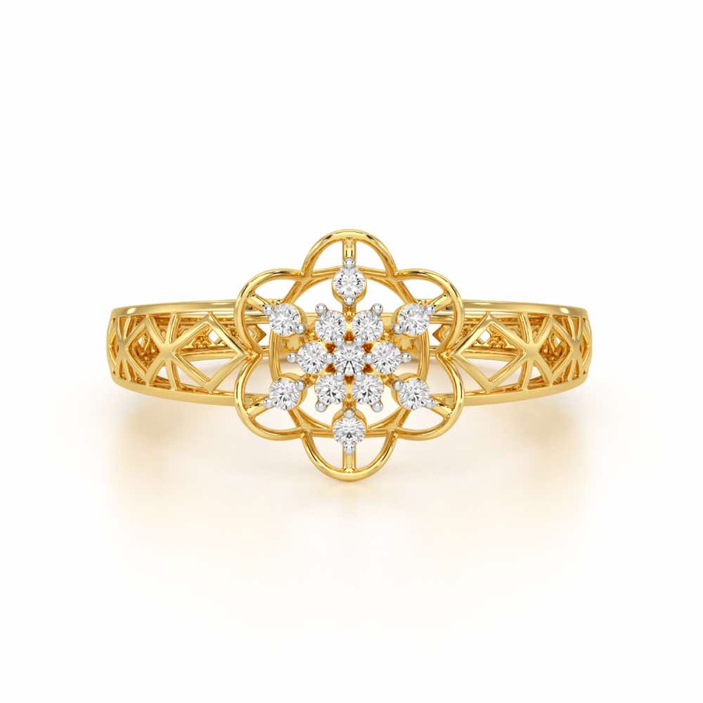 Graceful Yana Silver Ring - Yellow Gold - Image 5