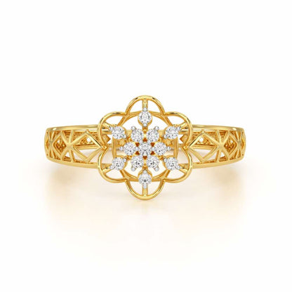 Graceful Yana Silver Ring - Yellow Gold - Image 5