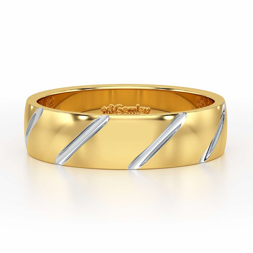 Onyx Silver Band For Men - Yellow Gold - Image 5