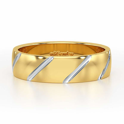 Onyx Silver Band For Men - Yellow Gold - Image 5