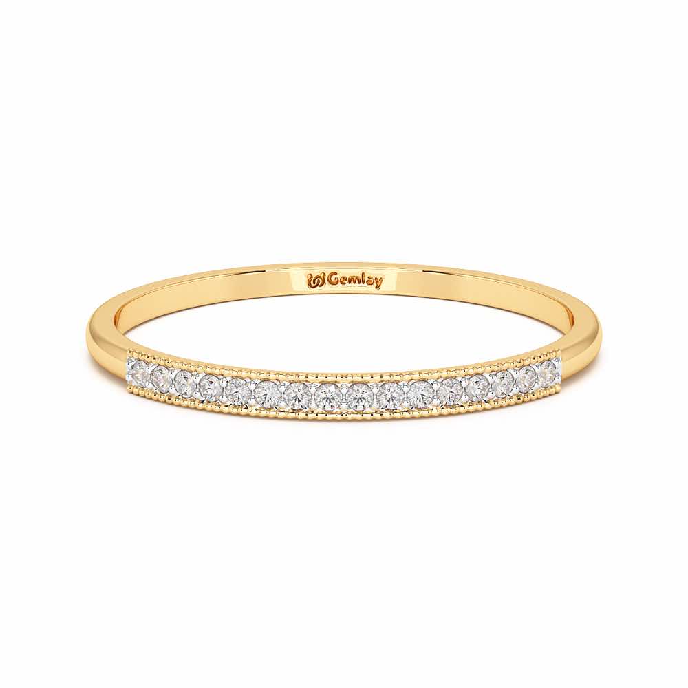 Royal Gleam Stackable Silver Ring - Yellow Gold - Image 5