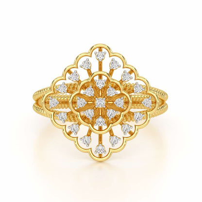 Zeppelin Glow Silver Ring - Yellow Gold - Image 5