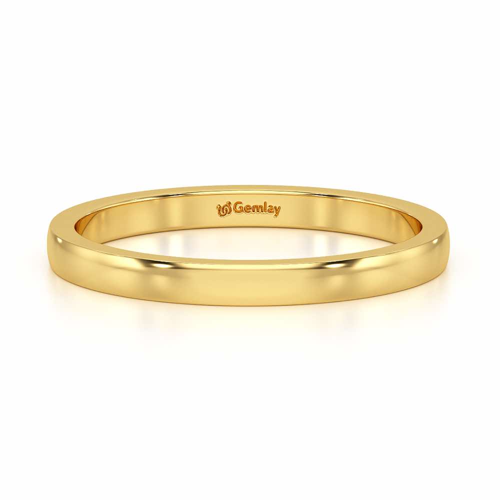 Serene Spark Stackable Silver Ring - Yellow Gold - Image 5